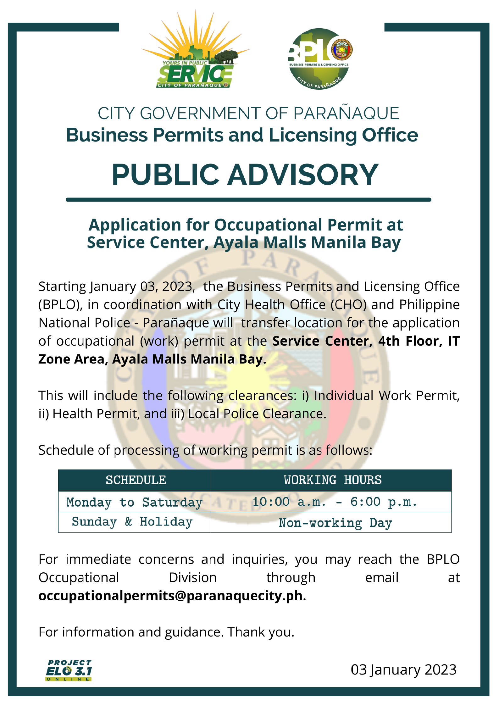 Business Permits and Licensing Office | Republic of the Philippines